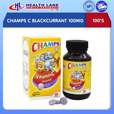 CHAMPS C BLACKCURRANT 100MG 100'S